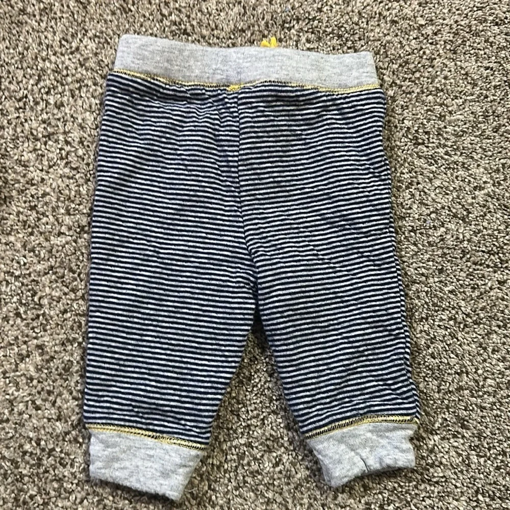 Gray and Blue Baby Outfit with Car Print